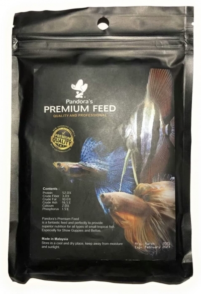 1 Bag 100Gr -Pandora’s Premium Feed- Best Food for Betta & Guppy (Adult)